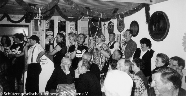 Faschingsgaudi beim Festessen im Schützenheim